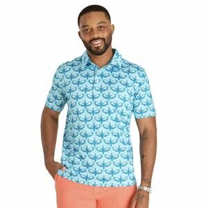 NWT Chubbies Performance Polo Birds Of A Feather Golf Beach Blue Men’s Md UPF 50